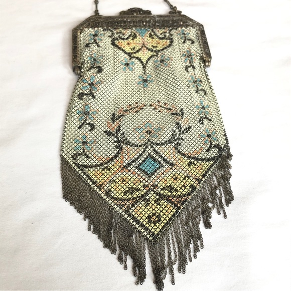 Antique Mandalian Mesh Flapper Purse - Mosaic Design - Picture 2 of 14